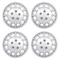 thumbnail image 1 of CCIYU 4-Pack Full Hub Cap PP 13" Silver Rim HubCap Wheel Skin Cover Caps Covers Universal Replacement Snap On, 1 of 5