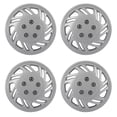 thumbnail image 1 of CCIYU 4-Pack Full Hub Cap Silver 15" Rim HubCap Wheel Skin Cover Caps Covers Universal Replacement Snap On PP, 1 of 5