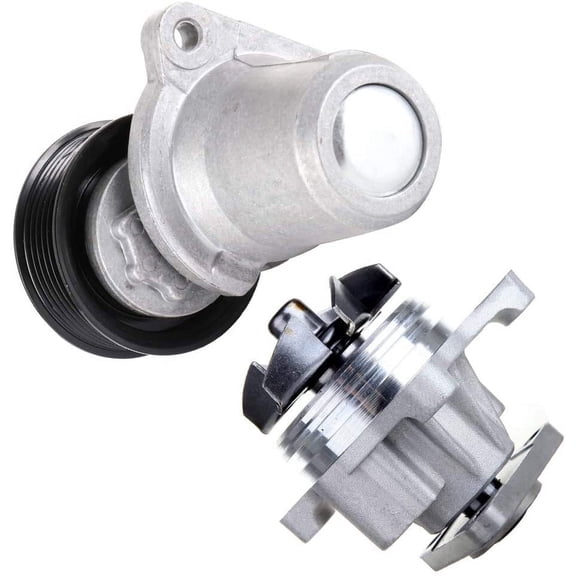 CCIYU 419-125 12573024 AW5097 24576952 1307700 Timing Belt Tensioner Water Pump Assembly Fit for 2004-2012 for for Chevrolet Colorado 2004-2012 for GMC Canyon 2006-2010 for Hummer H3