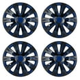 thumbnail image 1 of CCIYU 4Pcs Full Hub Cap ABS+PC 17" Universal Rim HubCap Wheel Skin Cover Caps Covers Replacement Snap On, Blue & Black Wheel Rim Cover, 1 of 4
