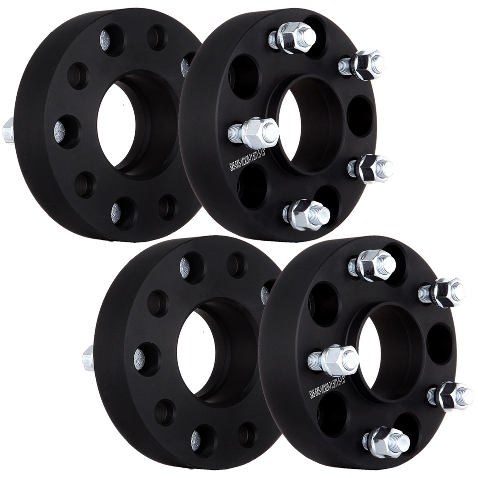 4pc 1 5x5 5x127 Hubcentric Wheel Spacers M14x1.5 For 2018-2023 Jeep Wrangler JL