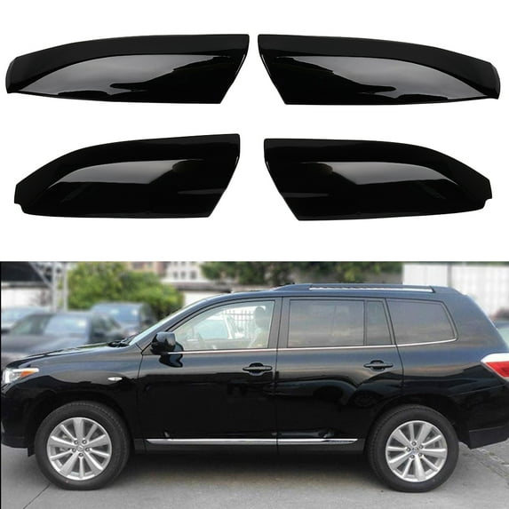 CCIYU 4X Black Roof Rack Side Rails End Covers Shell Cap Replacement Fit for Toyota Highlander 2.7L 2009-2013,for Toyota Highlander 3.3L 2008-2010,for Toyota Highlander 3.5L 2008-2013