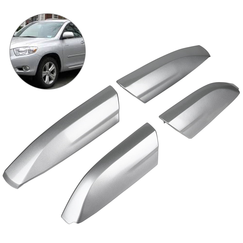 CCIYU 4X Silver Roof Rack Side Rails End Covers Shell Cap Replacement Fit  for Toyota Highlander 2.7L 2009-2013
