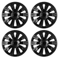 thumbnail image 1 of CCIYU 4pcs 17" Full Hub Cap Rim HubCap Wheel Skin Cover Caps Covers Universal Replacement Snap On, Gloss Black Auto Tire Cover Replacement Exterior, 1 of 4