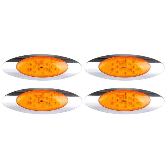 CCIYU 4pcs Amber LED Clearance Lamp Kits Trailer Automotive Identification light Boat Waterproof Side Marker Lights