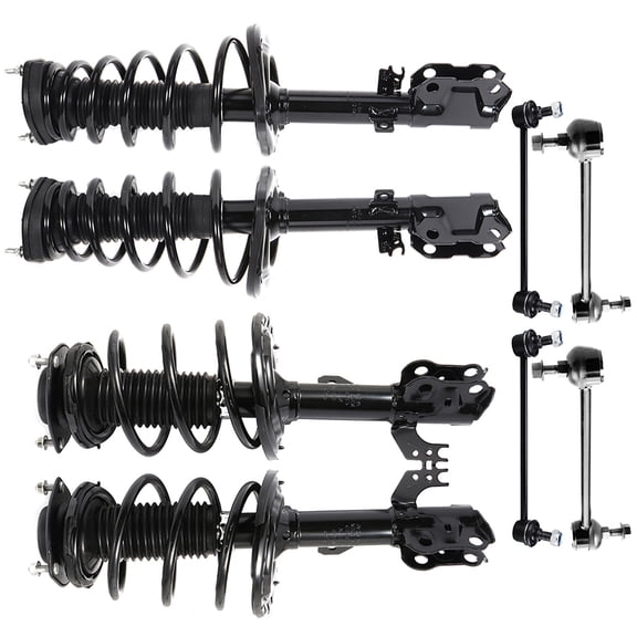 CCIYU 6 PCS Set of Suspension Strut and Coil Spring Assembly for Toyota for Camry 2012-2017 172941, 172942, K750123, K90345
