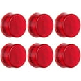 thumbnail image 1 of CCIYU 6Pcs Red Led 12V Round Side Marker Light Clearance Lamp Assembly Trailer Truck, 1 of 5