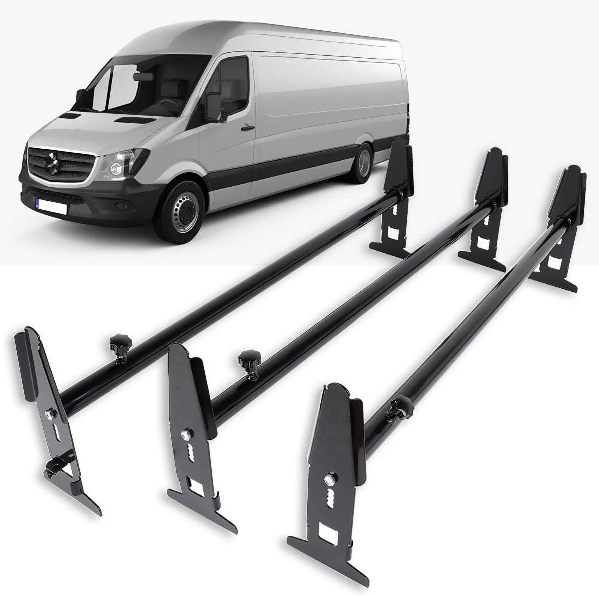 CCIYU Adjustable Roof Ladder Racks 43.4"77" Van Ladder Rack for Chevy