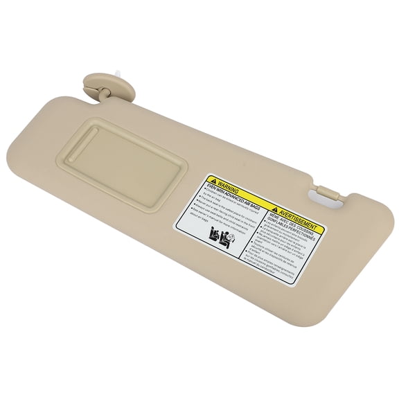 CCIYU Beige Windshield Sun Visor Mirror Left Driver Side Replacement fit for Toyota Highlander 2008-2013 Automobile Sun Visor Assembly