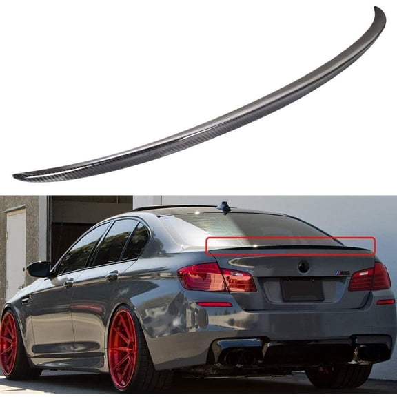 CCIYU Black Carbon Fiber Rear Spoiler Wing Accessories for BMW M5 520i 528i 528i xDrive 530i 535d 535d xDrive 535i 535i xDrive 550i 550i xDrive Stylish Trunk Spoiler Wing