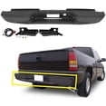 thumbnail image 1 of CCIYU Black Rear Bumper With License Plate Lights Compatible for 1999 - 2007 for Chevy Silverado / for GMC Sierra 2500HD / 3500 Pickup, 1 of 6