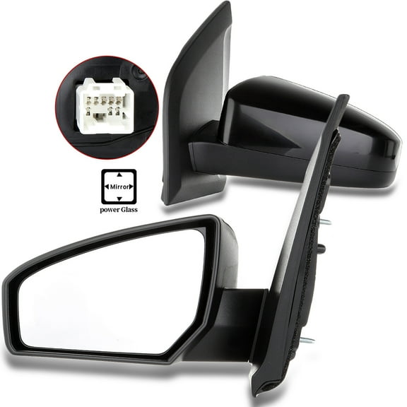 CCIYU Black Right Side View Mirror Power Adjustment Non-Heated Non-Folding Fits for 2007 2008 2009 2010 2011 2012 For Nissan Sentra