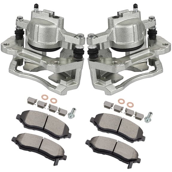 CCIYU Brake Caliper with Pads Front fit for 08-12 for Chrysler Town & Country,for dodge Grand Caravan Nitro,08-12 for Jeep Liberty,07-12 J-eep Wrangler,12 for Ram C/V,09-12 for VW Routan