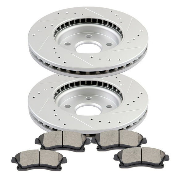 CCIYU Brakes Kits with Brakes Pads and Rotors Front for 2011-2015 for Chevrolet Cruze, 2016 for Chevrolet Cruze Limited, 2012-2017 for Chevrolet Sonic