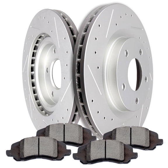 CCIYU Brakes Kits with Brakes Pads and Rotors Front for Chrysler 0/Sebring,for Dodge Avenger Caliber,for Jeep Compass Patriot,for Mitsubishi Lancer Outlander Sport