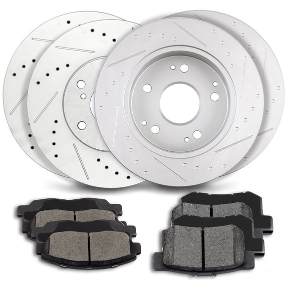 CCIYU Brakes Kits with Brakes Pads and Rotors Front Rear for 1998-2002 for Honda Accord