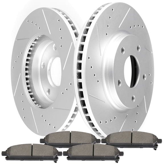 CCIYU Brakes Kits with Brakes Pads and Rotors Front for 2004-2009 2011-2017 for Nissan Quest