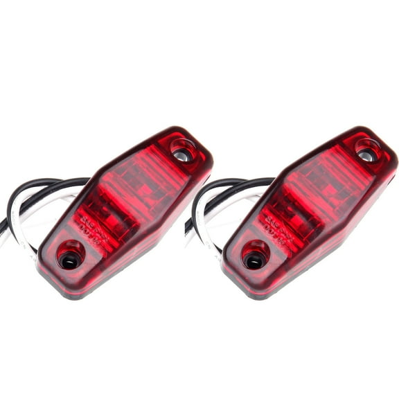 CCIYU Car Marker Light 2Pack Red Universal Side Marker Lights Kits Waterproof Trailer Fender Marker Lamp Automotive Boat Clearance Light