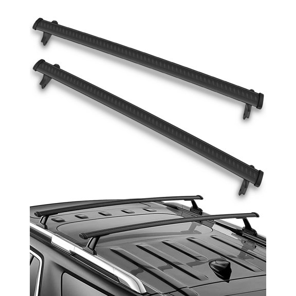 CCIYU Cargo Racks for Chevrolet Traverse 2018-2021Rooftop Luggage Canoe Kayak Carrier Rack Black Roof Rack Cross Bar - Fits High Country,L,LS,LT,Premier,RS Models ONLY
