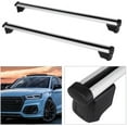 thumbnail image 1 of CCIYU Cargo Racks for Q5 2012-2015,for SQ5 2012-2015 Rooftop Luggage Canoe Kayak Carrier Rack Silver Roof Rack Cross Bar - Fits Side Rails Models ONLY, 1 of 6