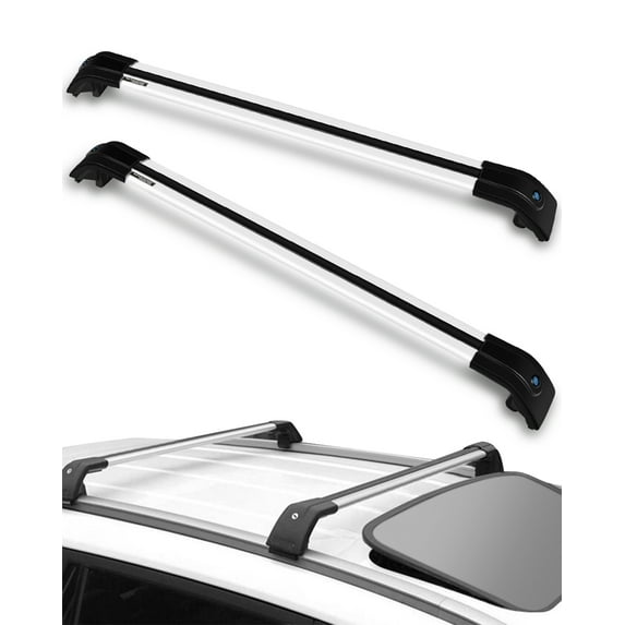 CCIYU Cargo Racks for Kia Sorento 2014-2019 Rooftop Luggage Canoe Kayak Carrier Rack Silver Roof Rack Cross Bar - Fits Side Rails Models ONLY