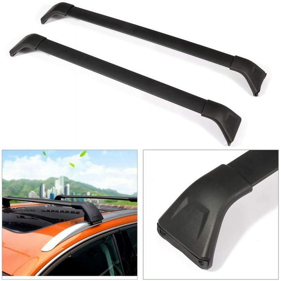 CCIYU Cargo Racks for Mazda CX-5 2017-2019 Rooftop Luggage Canoe Kayak Carrier Rack Black Roof Rack Cross Bar - Fits Side Rails Models ONLY
