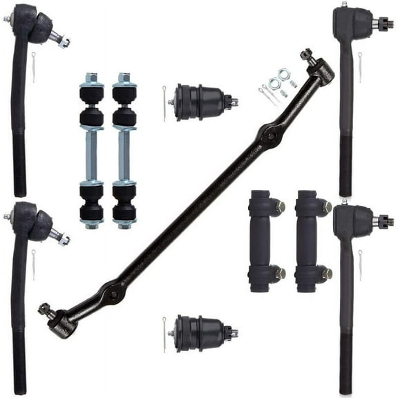 CCIYU Center Link Front Sway Bar Tie Rod Ends Lower Ball Joints Adjusting Sleeve Compatible fit for Cadillac Fleetwood 77-96 for Chevy Caprice Impala 77-81 for Pontiac Catalina 11pcs Suspension Kit