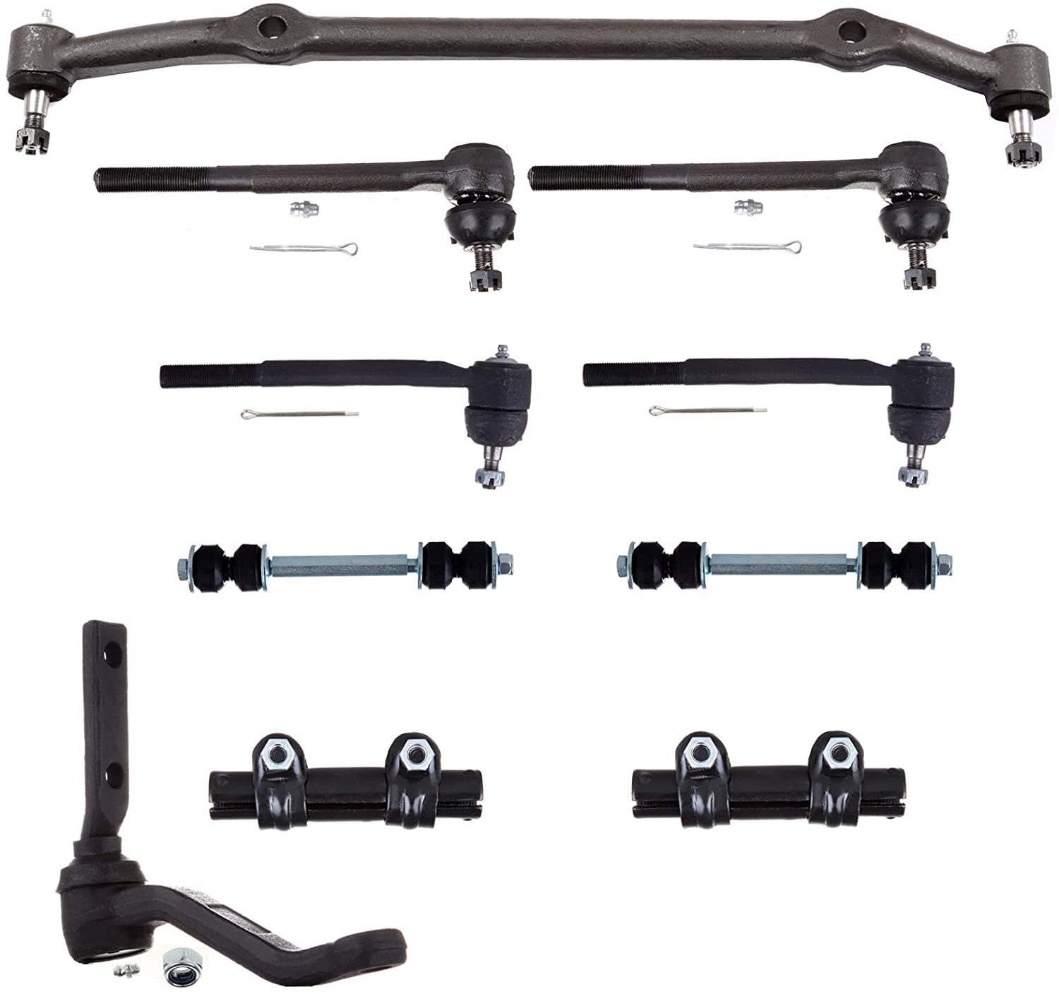 10pc Front & Rear Suspension Kit For 01-06 Hyundai Elantra – Control Arms, Tie Rods, Sway Bar Links