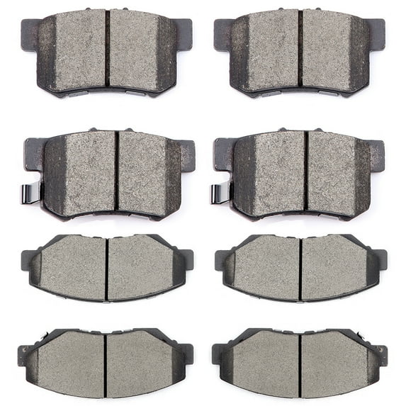 CCIYU Ceramic Front Rear Disc Brake Pad Set Fit for 2002-2004 for Honda CR-V,2003-2011 for Honda Element ,8pcs