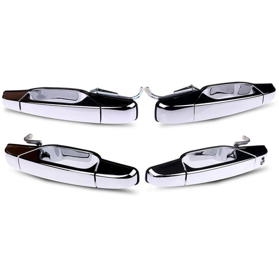 CCIYU Chrome Door Handles Exterior Front Rear Driver Passenger Side Replacement Replacement fit for 2007-2013 for Chevy for GMC for Cadillac 25960521(4pcs)