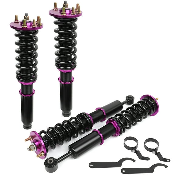 CCIYU Coilover Suspension Shock Absorbers Adjustable Coilovers Lowering Kit Fit for 2004-2008 for Acura TSX /2003-2007 for Honda for Accord - Purple
