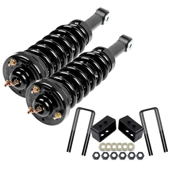 CCIYU Complete Strut Front Pair Struts Spring Assembly Shock Absorber +3 inch Rear Lift kit for 2009-2013 for Ford F-150 4x4 Models Only