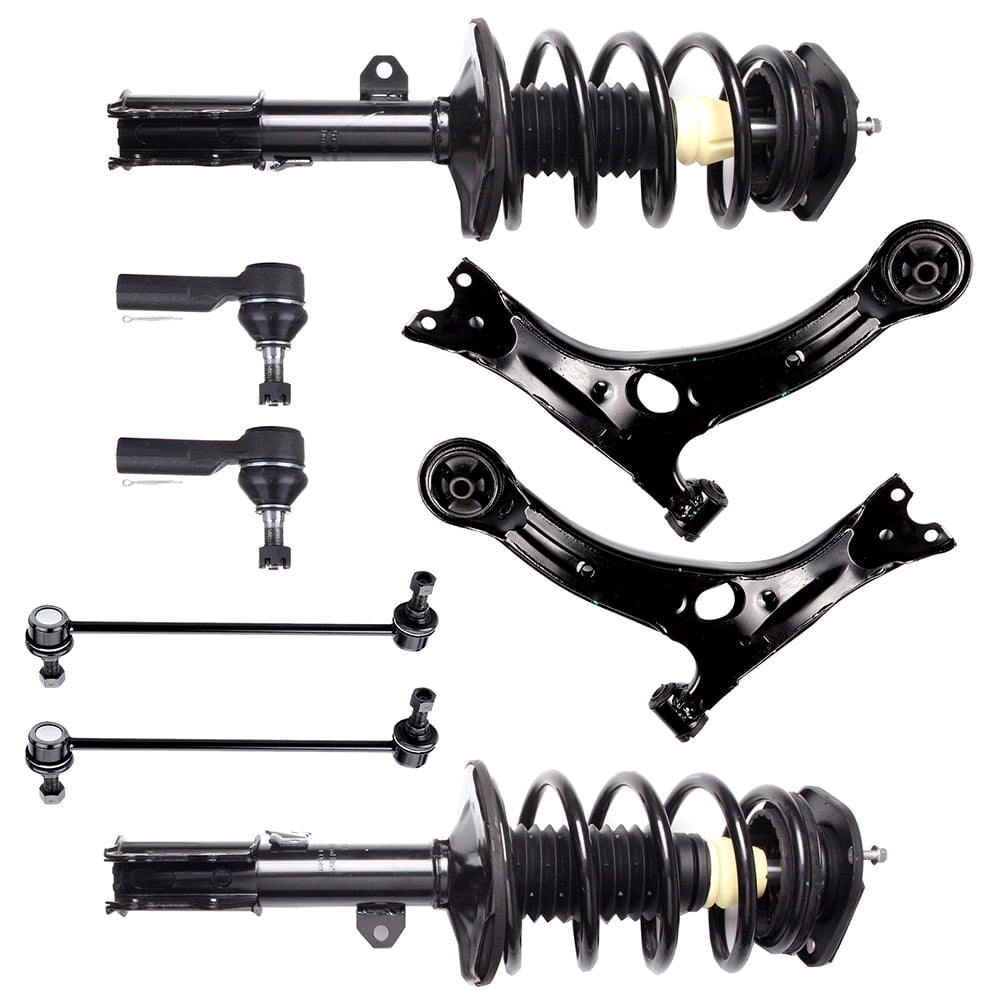 CCIYU Complete Struts Shock Absorbers Control Arm and Ball Joint Assembly Stabilizer Bar Link Tie Rod End Fits for 03-08 for Pontiac Vibe 03-08 for Toyota Matrix 172117 172116 Front Pair Struts