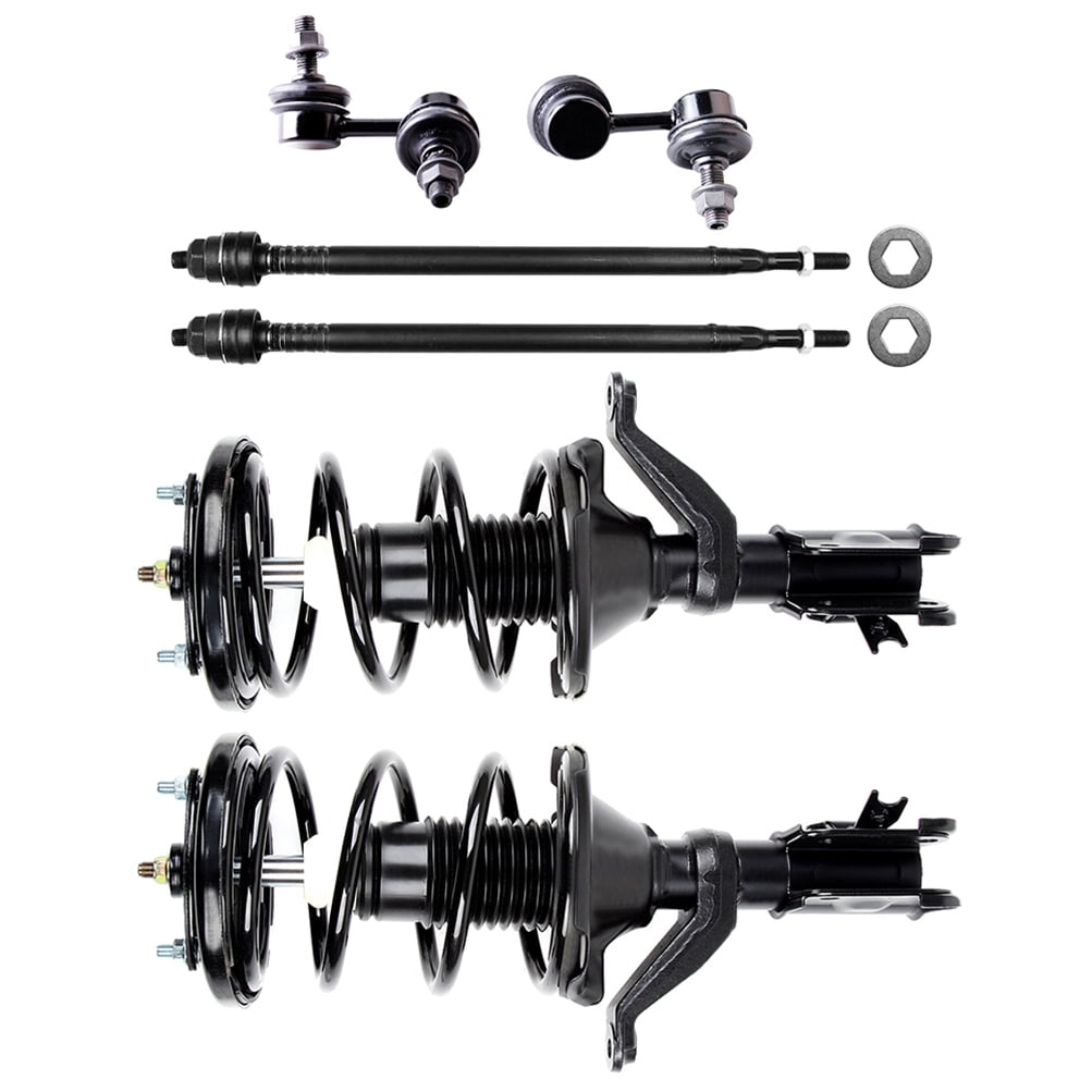 CCIYU Complete Struts Shock Absorbers Front Quick Complete Struts Stabilizer Bar Link Tie Rod End 2001-2003 for Acura EL 2001-2005 for Honda Civic 171433 171434 K90454 Quick Struts Assembly Struts