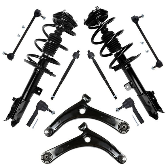 CCIYU Complete Struts Shock Absorbers Front Quick Complete Struts Tie Rod End 2009-2012 for Dodge Caliber 2007-2017 for Jeep Compass 2007-2017 for Jeep Patriot 172367 172368 ES800408 Quick Struts