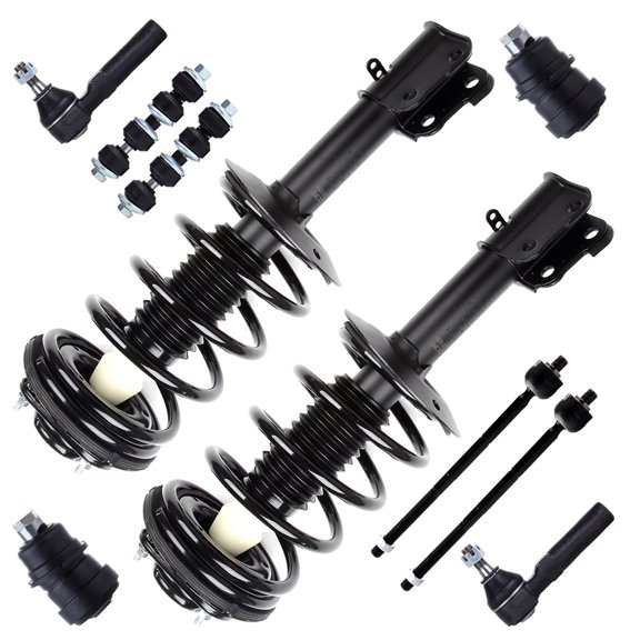 CCIYU Complete Suspension Kit Fits 00 01 02 03 04 05 for Dodge Neon, 00 01 for Plymouth Neon Includes Strut Spring Assembly, Stabilizer Bar Link Kit, Ball Joint, Tie Rod End
