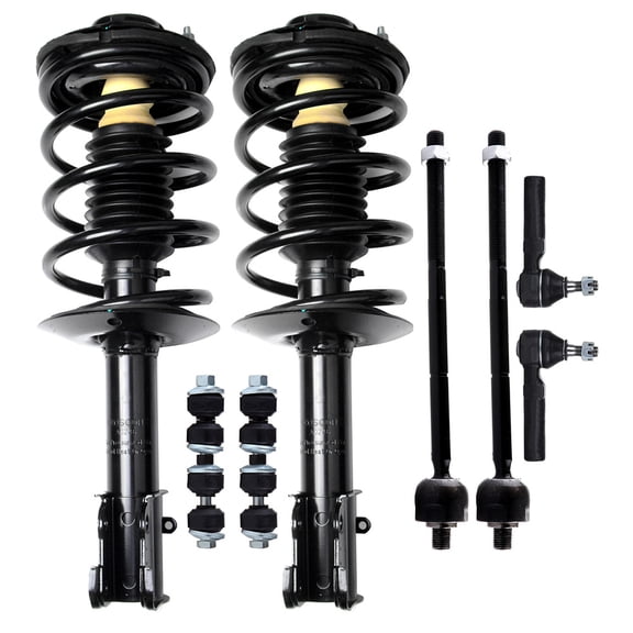 CCIYU Complete Suspension Kit Fits 01 02 03 04 05 06 07 08 09 10 PT Cruiser Includes Strut Spring Assembly, Stabilizer Bar Link Kit, Tie Rod End Fits select: 2005-2006 CHRYSLER PT CRUISER TOURING