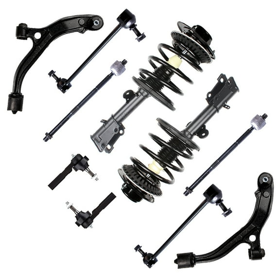 CCIYU Complete Suspension Kit Fits 01 02 03 04 05 06 07 for Dodge Caravan Includes Strut Spring Assembly, Control Arm and Ball Joint Assembly, Stabilizer Bar Link Kit, Tie Rod End