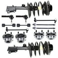 thumbnail image 1 of CCIYU Complete Suspension Kit Fits 01 02 03 04 Voyager, 01 02 03 04 for Dodge Caravan Includes Strut Spring Assembly, Front Rear Wheel Hub Bearing Assembly, Stabilizer Bar Link, Tie Rod End, 1 of 5