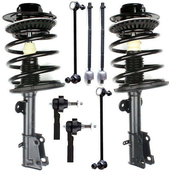 CCIYU Complete Suspension Kit Fits 01 02 for Chrysler Grand Voyager, 01 02 03 04 05 06 07 for Chrysler Town Country Includes Strut Spring Assembly, Stabilizer Bar Link, Tie Rod End