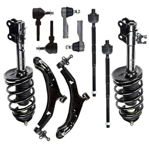 CCIYU Complete Suspension Kit Fits 02 03 04 05 06 Sentra Includes Strut Spring Assembly, Control Arm, Stabilizer Bar Link Kit, Tie Rod End Fits select: 2006 NISSAN SENTRA 1.8/1.8S