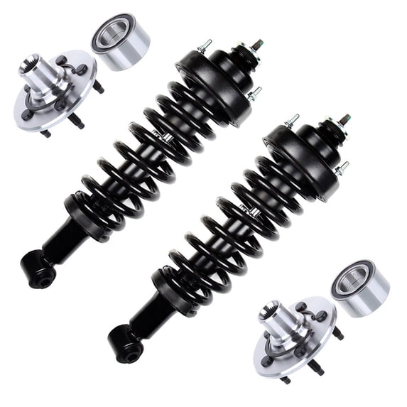 CCIYU Complete Suspension Kit Fits 02 03 04 05 for Explorer, 02 03 04 05 for Mercury Mountaineer Includes Strut Spring Assembly, Wheel Hug Fits select: 2002 FORD EXPLORER XLT
