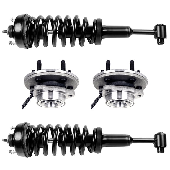 CCIYU Complete Suspension Kit Fits 02 03 for Explorer, 02 03 for Mercury Mountaineer Includes Strut Spring Assembly, Front Wheel Hub Fits select: 2002 FORD EXPLORER XLT