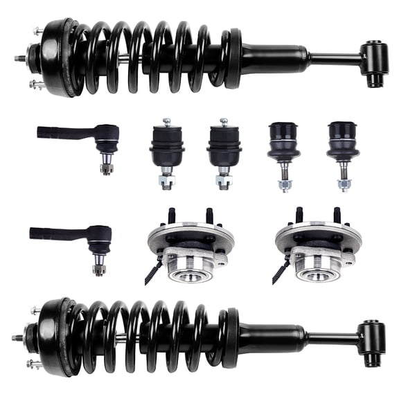 CCIYU Complete Suspension Kit Fits 02 03 for Explorer, 02 03 for Mercury Mountaineer Includes Strut Spring Assembly, Wheel Hug, Tie Rod End, Tie Rod End Fits select: 2002 FORD EXPLORER XLT