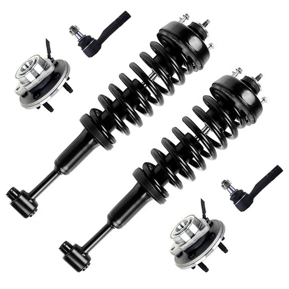 CCIYU Complete Suspension Kit Fits 02 03 for Explorer, 02 03 for Mercury Mountaineer Includes Strut Spring Assembly, Wheel Hug, Tie Rod End Fits select: 2002 FORD EXPLORER XLT