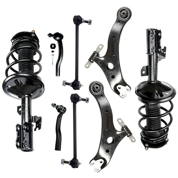 CCIYU Complete Suspension Kit Fits 02 03 for Lexus ES300, 02 03 for Toyota Camry Includes Strut Spring Assembly, Control Arm and Ball Joint Assembly, Stabilizer Bar Link Kit, Tie Rod End