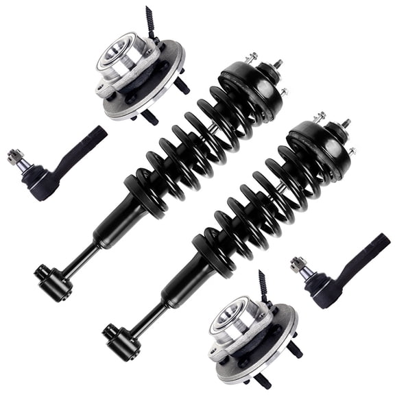 CCIYU Complete Suspension Kit Fits 02 03 for Explorer, 02 03 for Mercury Mountaineer Includes Strut Spring Assembly, Wheel Hug, Tie Rod End