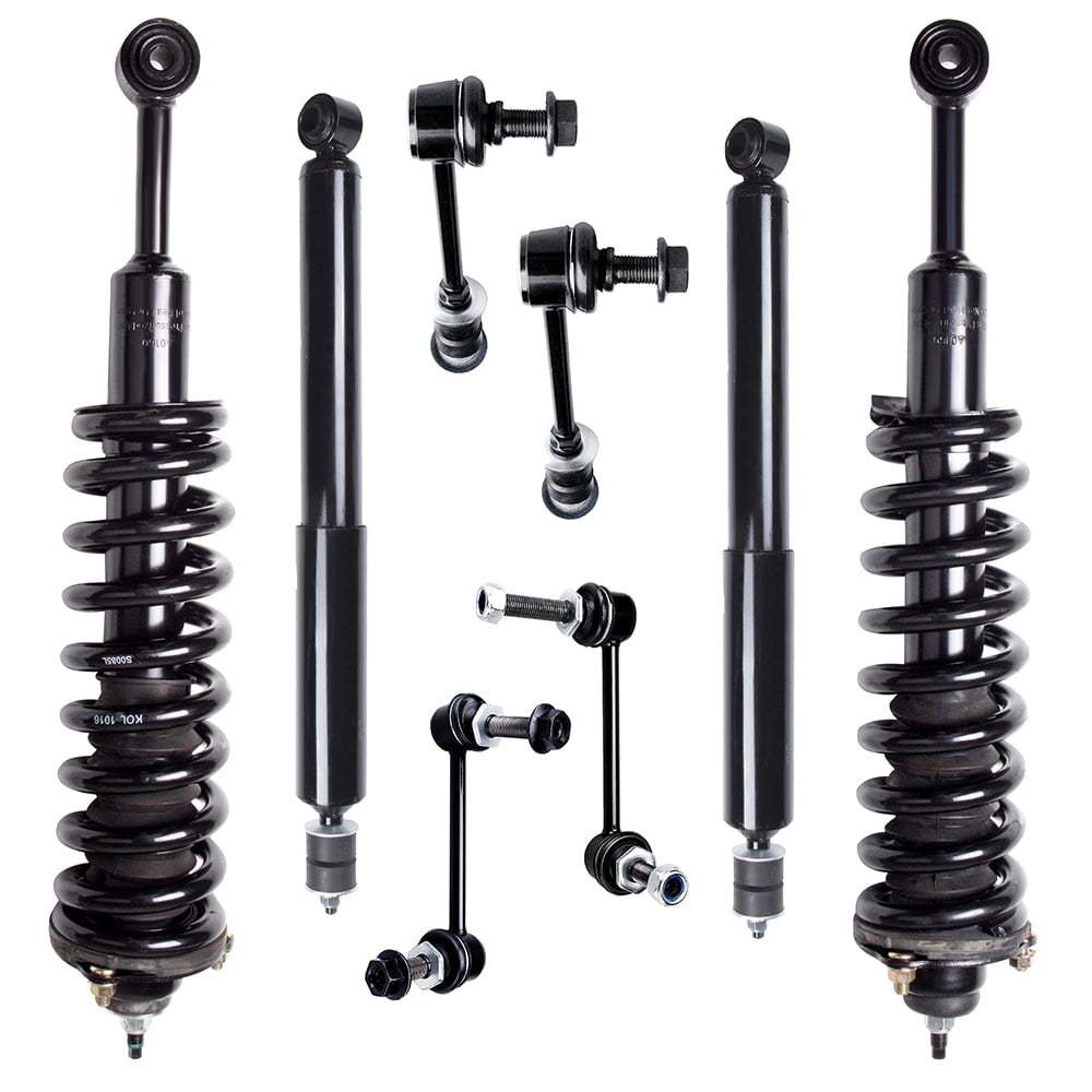 CCIYU Complete Suspension Kit Fits 03 04 05 06 07 08 09 10 11 12 13 14 15 16 for Toyota 4RunnerIncludes Strut Spring Assembly, Rear Shock Absorber, Stabilizer Bar Link