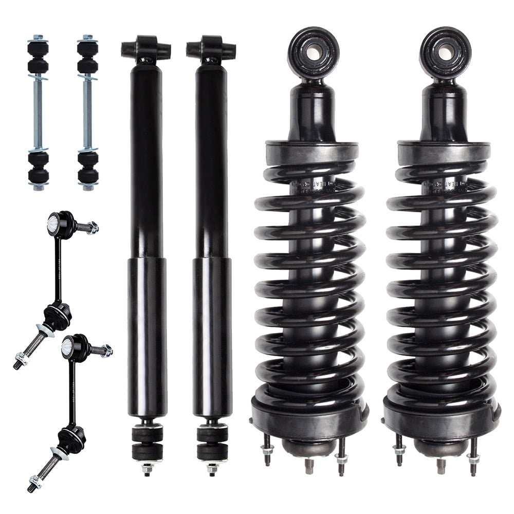 CCIYU Complete Suspension Kit Fits 03 04 05 06 07 08 09 10 11 for Crown Victoria Includes Strut Spring Assembly, Rear Shock Absorber, Stabilizer Bar Link Kit, Stabilizer Bar Link