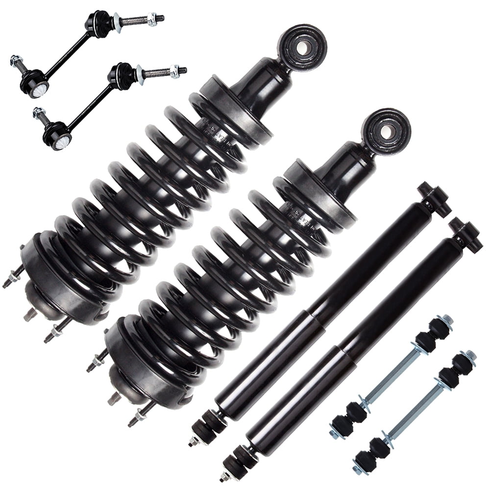 CCIYU Complete Suspension Kit Fits 03 04 05 06 07 08 09 2010 11 for Lincoln Town Car Includes Strut Spring Assembly, Rear shock Absorber, Stabilizer Bar Link, Stabilizer Bar Link Kit